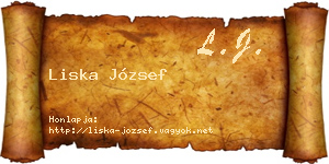 Liska József névjegykártya